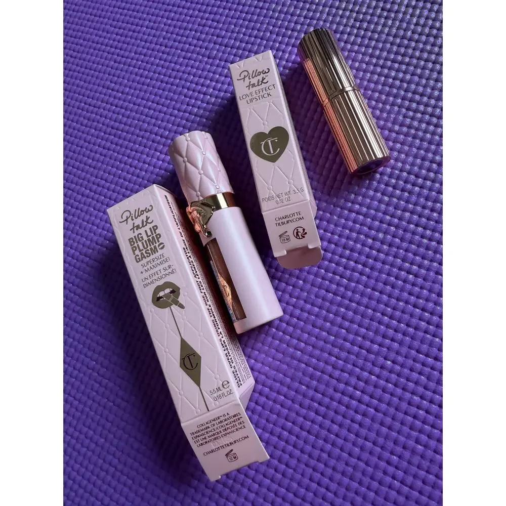 New Charlotte Tilbury Bundle Pillow Talk Gloss Lipstick Makeup Lot
